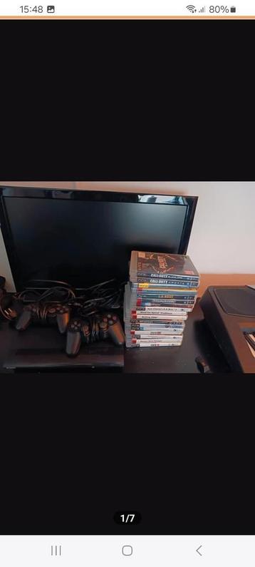 Playstation 3 met scherm en spellen  beschikbaar voor biedingen
