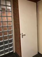 binnendeur gebroken wit 231,5 x 88 cm linksdraaiend gratis!, Ophalen, Gebruikt, 80 tot 100 cm, 215 cm of meer