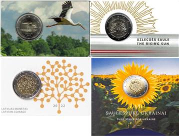 4x Verschillende Coincards Letland 2015, 2019, 2022 & 2023. beschikbaar voor biedingen