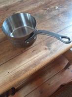 Mauviel pan dia 16cm hoog 9cm 1700gram sauspan dik 2,5 mm, Ophalen of Verzenden, Gebruikt, Overige materialen, Keramische plaat