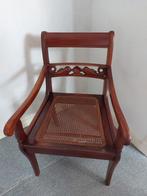 noten kersen houten stoel armstoel webbing wicker, Antiek en Kunst, Antiek | Meubels | Stoelen en Banken, Ophalen