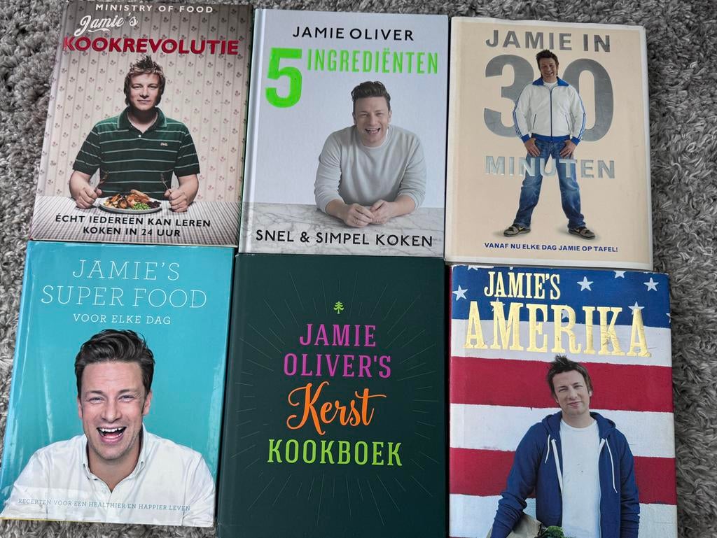 Jamie Oliver Kookboeken - 3 Stuks, Boeken, Kookboeken, Ophalen of Verzenden, Zo goed als nieuw, Jamie Oliver, Overige gebieden