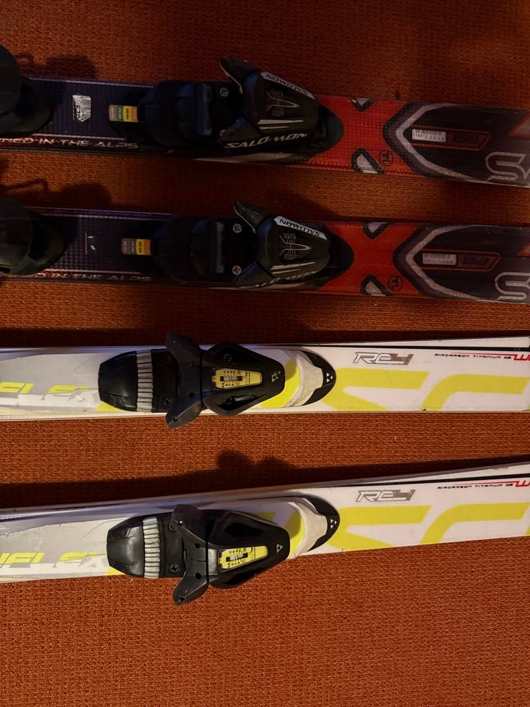 2 paar ski's - Salomon & Fischer, Ophalen, 160 tot 180 cm, Gebruikt, Salomon