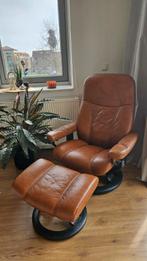 Stressless Consul relaxfauteuil, Huis en Inrichting, Fauteuils, Ophalen, Gebruikt, Leer