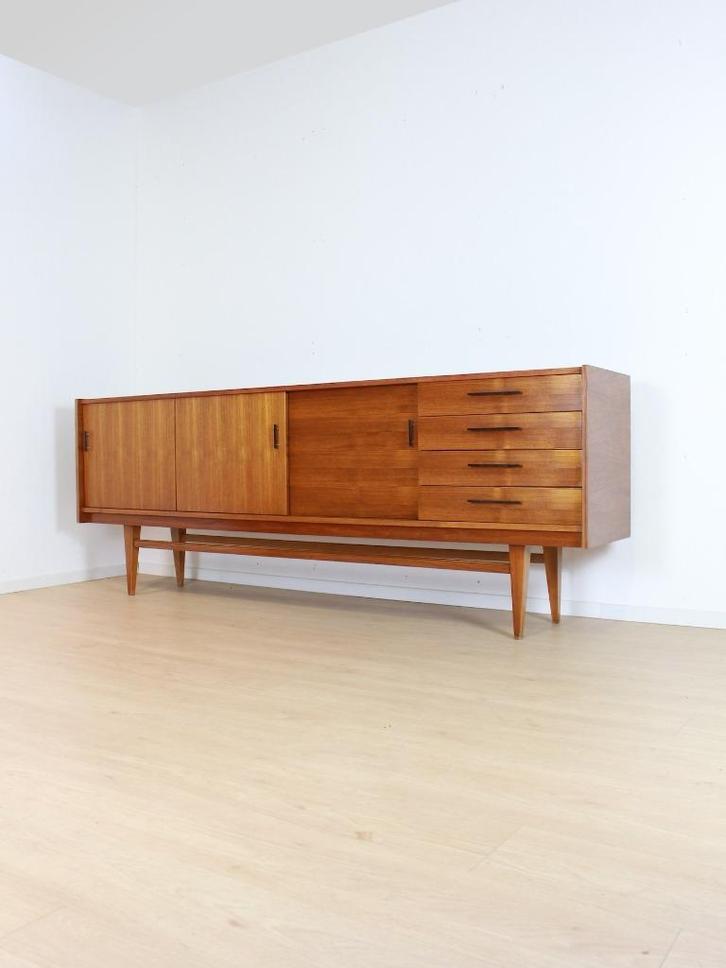 vintage teak dressoir kast, Huis en Inrichting, Kasten | Dressoirs, Gebruikt, 25 tot 50 cm, Ophalen