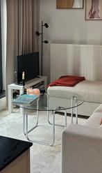 Glazen Design Salontafel, Ophalen, 100 tot 150 cm, Rond, 50 tot 100 cm