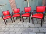 4 Seventies stoelen .Robusto, Gebruikt, Seventies, Vier, Rood