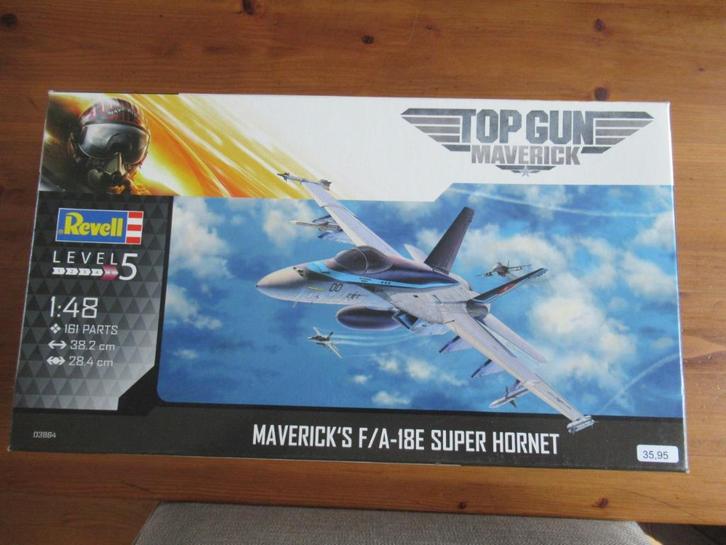 Maverick's F/A-18E Super Hornet (Revell 1/48), Hobby en Vrije tijd, Modelbouw | Vliegtuigen en Helikopters, Nieuw, Vliegtuig, Groter dan 1:72