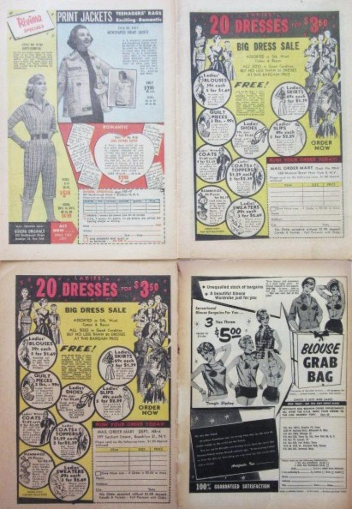 48 VS advertenties reclames mode kleding 50s 60s fashion, Verzamelen, Merken en Reclamevoorwerpen, Gebruikt, Overige typen, Ophalen of Verzenden