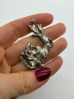 A716 Prachtige zilveren brutalist hanger, Sieraden, Tassen en Uiterlijk, Antieke sieraden, Ophalen of Verzenden, Zilver, Hanger