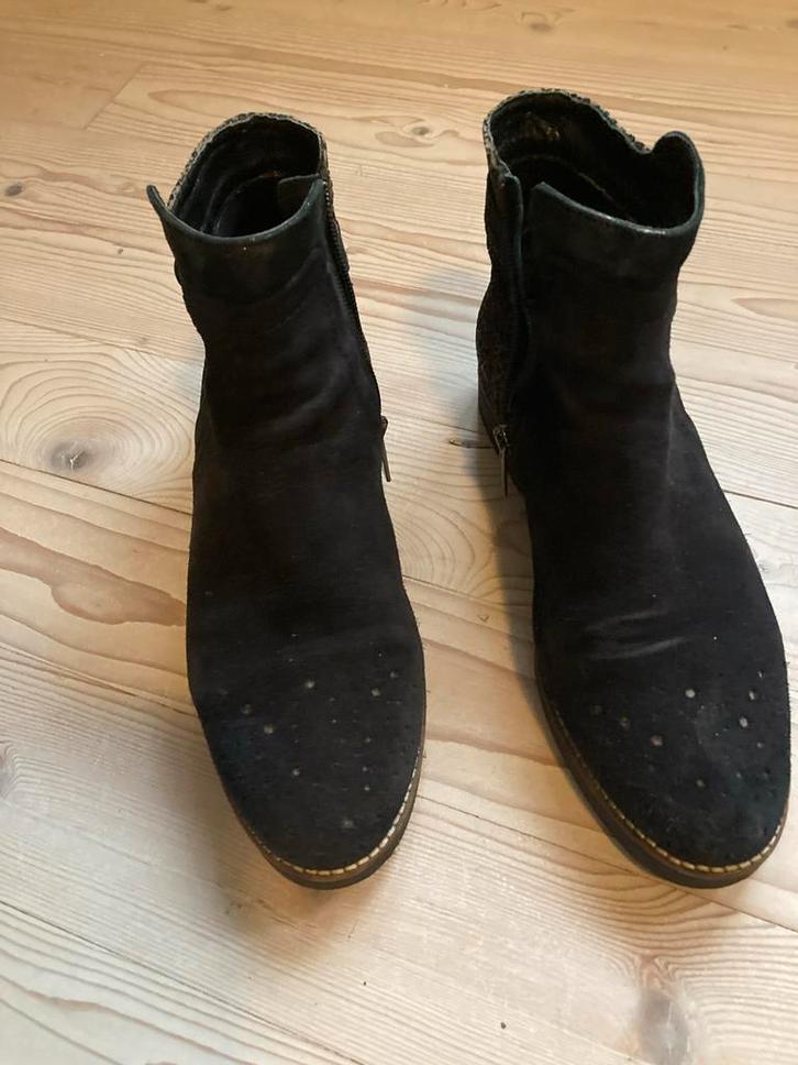 ZGAN Footnotes Zwarte Enkellaarsjes - Maat 38.5, Kleding | Dames, Schoenen, Zo goed als nieuw, Lage of Enkellaarzen, Zwart, Ophalen of Verzenden