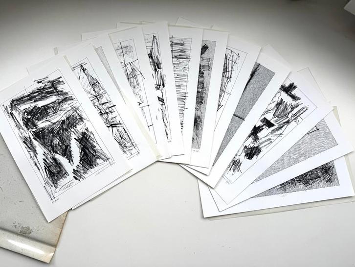 Jan Schoonhoven - Formatie - 1987, Antiek en Kunst, Kunst | Litho's en Zeefdrukken, Ophalen