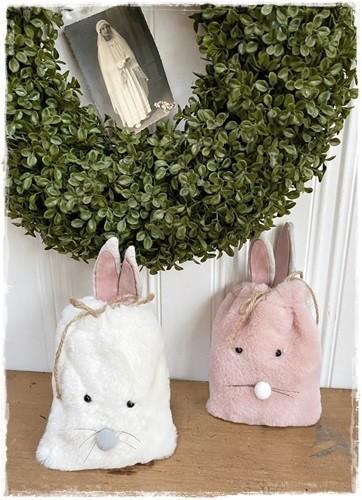 Schattig fluffy zakje in de kleur roze zalm afm. 25 x 15 cm, Diversen, Pasen, Nieuw, Ophalen of Verzenden