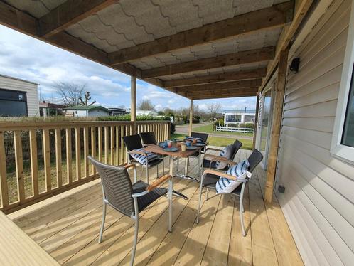 NIEUW IRM Magnolia chalet stacaravan 3slk compleet ingericht, Caravans en Kamperen, Stacaravans, tot en met 6, Ophalen