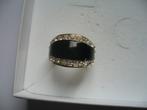 VINTAGE RING MET ONYX, Verzenden, Overige materialen, Ring, Met edelsteen