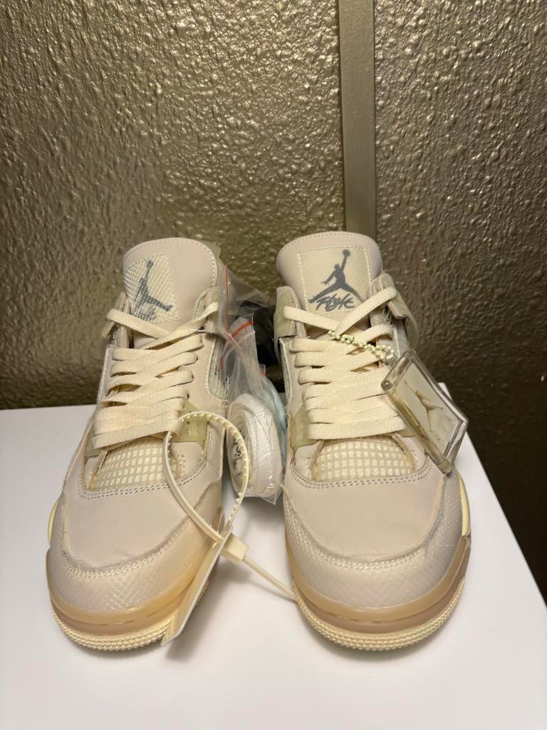 Jordan 4 Retro Off-White Sail, Kleding | Heren, Schoenen, Ophalen of Verzenden, Nieuw, Wit, Sneakers of Gympen