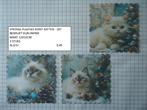 vintage plaatjes 12x12 kerst katten 187 ( alleen verzenden, Hobby en Vrije tijd, Kaarten | Zelf maken, Ophalen, Nieuw, Kerst, Knipvel
