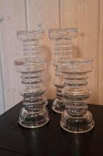 4 Riihimäen Lasi kandelaars. Tamara Aladin. Model Carmen., Ophalen of Verzenden, Zo goed als nieuw, Overige materialen, Minder dan 25 cm