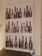 Schilderij met champagne flessen | Showroommodel Houtmijn, Nieuw, Ophalen of Verzenden, Schilderij, 75 cm of meer