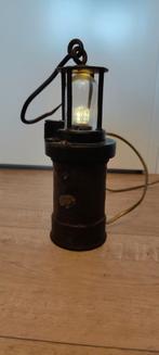 Mijnlamp met verlichting, Antiek en Kunst, Ophalen of Verzenden