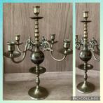 Koperen kandelaar, 43 cm hoog., Ophalen of Verzenden, Koper