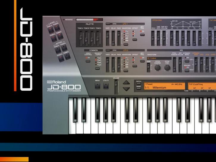 Roland JD-800 Software Synthesizer Plugin incl licentie, Computers en Software, Audio-software, Nieuw, MacOS, Windows, Ophalen of Verzenden