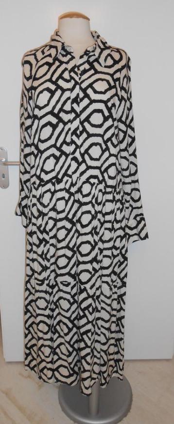 H&M jurk beige/zwart mt M/L beschikbaar voor biedingen