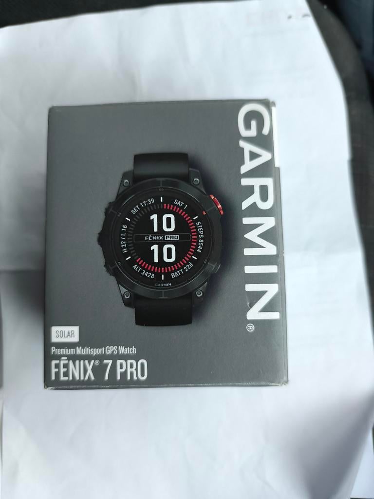 Garmin Fenix 7 Pro - New!, Sieraden, Tassen en Uiterlijk, Smartwatches, Verzenden, Zwart, Garmin, Zo goed als nieuw