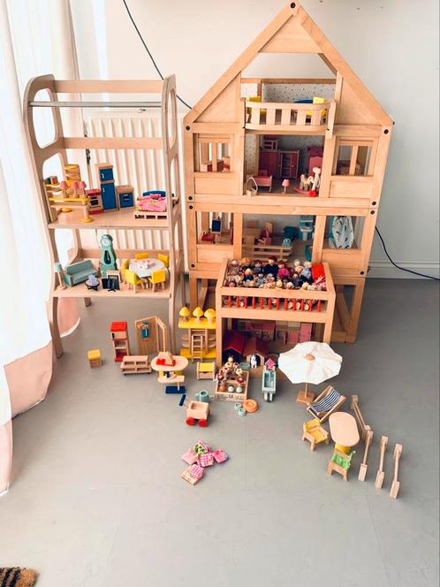 poppenhuis hout, antroposofie, Kinderen en Baby's, Speelgoed | Poppenhuizen, Zo goed als nieuw, Ophalen