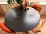 Zwarte ronde eettafel, Huis en Inrichting, Tafels | Eettafels, Ophalen, Gebruikt, 100 tot 150 cm, Rond