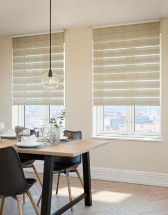 Duo rolgordijn “naturel” lichtbeige 160x180 cm, Huis en Inrichting, Stoffering | Gordijnen en Lamellen, Zo goed als nieuw, 150 tot 200 cm