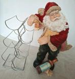 55 cm grote kerstman, drunken santa claus beeld, met wijnrek, Diversen, Kerst, Ophalen, Gebruikt