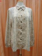 CANDA beige/bruin soepele strijkvrije blouse - maat 50, Kleding | Dames, Verzenden, Zo goed als nieuw, Canda, Blouse of Tuniek