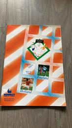 Wedstrijd programma Engeland-Nederland. 28 april 1993, Verzamelen, Sportartikelen en Voetbal, Ophalen of Verzenden, Zo goed als nieuw