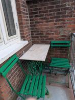 Gietijzeren bistroset gratis, Ophalen, Gebruikt, Overige materialen, 2 zitplaatsen