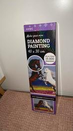 Diamond painting - paarden - klein beginnetje aan gemaakt, Ophalen of Verzenden, Zo goed als nieuw, Materiaal