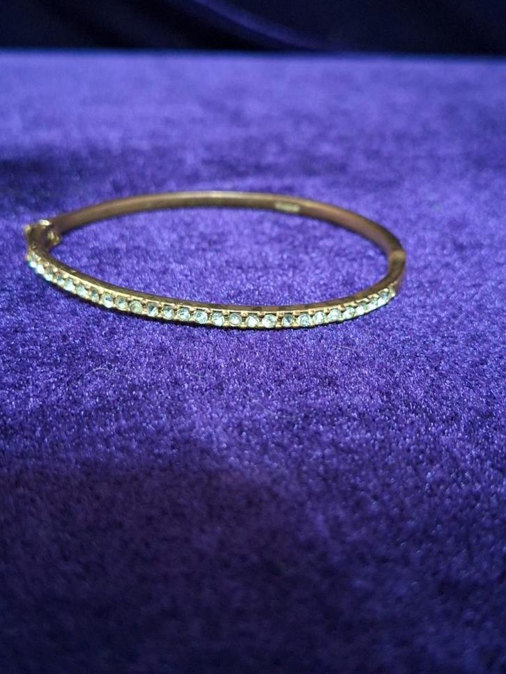 Vintage Monet Armband met Strass, Sieraden, Tassen en Uiterlijk, Armbanden, Ophalen of Verzenden