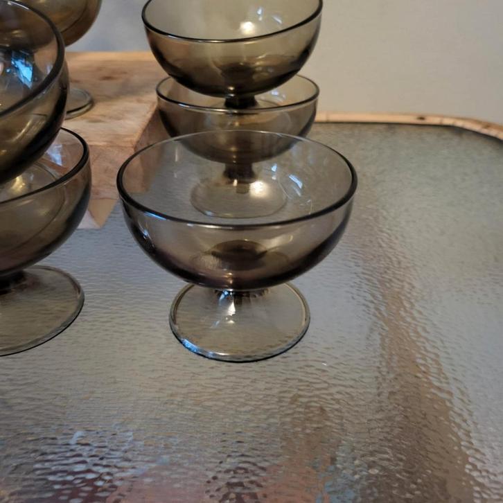 7 Luminarc Champagne Glazen Rookglas vintage, Antiek en Kunst, Antiek | Glas en Kristal, Ophalen of Verzenden