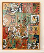 Indische Batik, achter glas ingelijst!, Antiek en Kunst, Ophalen