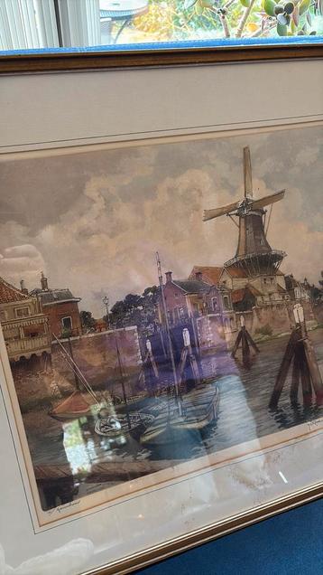 Roodenburg litho-schilderij ingelijst Gorinchem no 155 beschikbaar voor biedingen