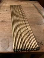 Antieke koperen roedes traploper, 16 stuks, 60 cm, Ophalen, Koper