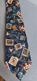 Vintage zijden Disney Mickey Mouse stropdas, Blauw, Ophalen of Verzenden, Zo goed als nieuw, Met patroon