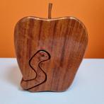 houten puzzel appel met verborgen sierradendoos, Ophalen of Verzenden
