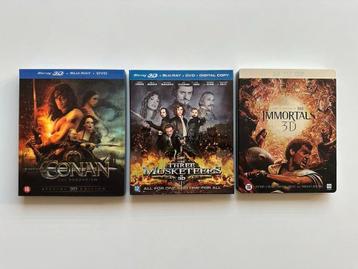 Film Collectie: Immortals, Three Musketeers, Conan beschikbaar voor biedingen