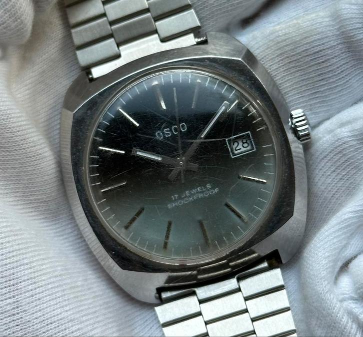 Vintage mechanisch horloge Osco, Sieraden, Tassen en Uiterlijk, Overige Accessoires, Gebruikt, Ophalen of Verzenden
