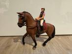 Schleich Paard (vlecht) met Ruiter, Ophalen of Verzenden, Gebruikt