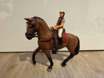 Schleich Paard (vlecht) met Ruiter beschikbaar voor biedingen