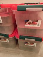 Curver Kerstboxen 4 samen €20 Christmas Box 20L opbergbox, Ophalen, Gebruikt, Minder dan 50 cm, Minder dan 40 cm