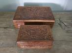 2 houten kist/kistjes/vintage/brocante/antiek, Antiek en Kunst, Verzenden
