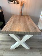 Mooie landelijke eettafel met kruispoot 184 cm, Ophalen, 50 tot 100 cm, Zo goed als nieuw, 150 tot 200 cm